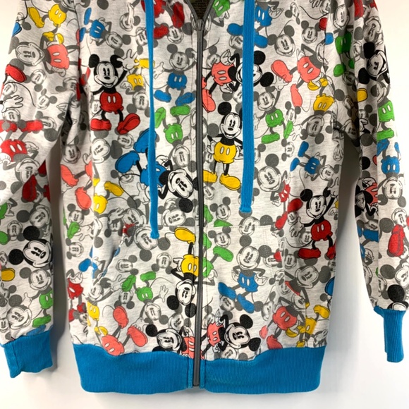 Kids/Women Disney Parks red blue green yellow Mickey Mouse zip up hoodie jacket - Picture 4 of 7